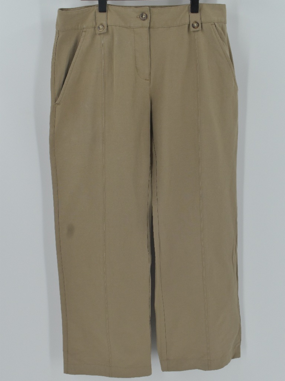 L.L. Bean Vista Stretch Ankle Cropped Khaki Pants 6 Petite